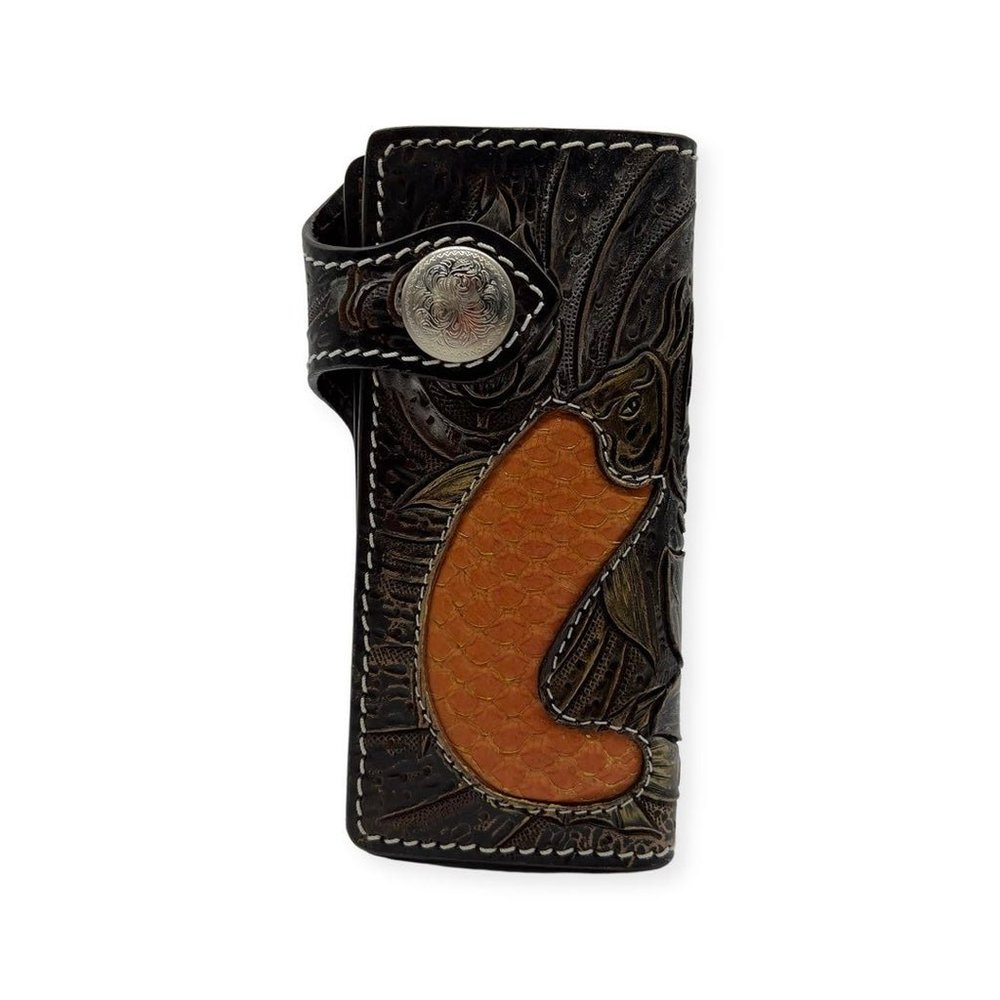 Rockertype koi Leather Wallet Black & Brown